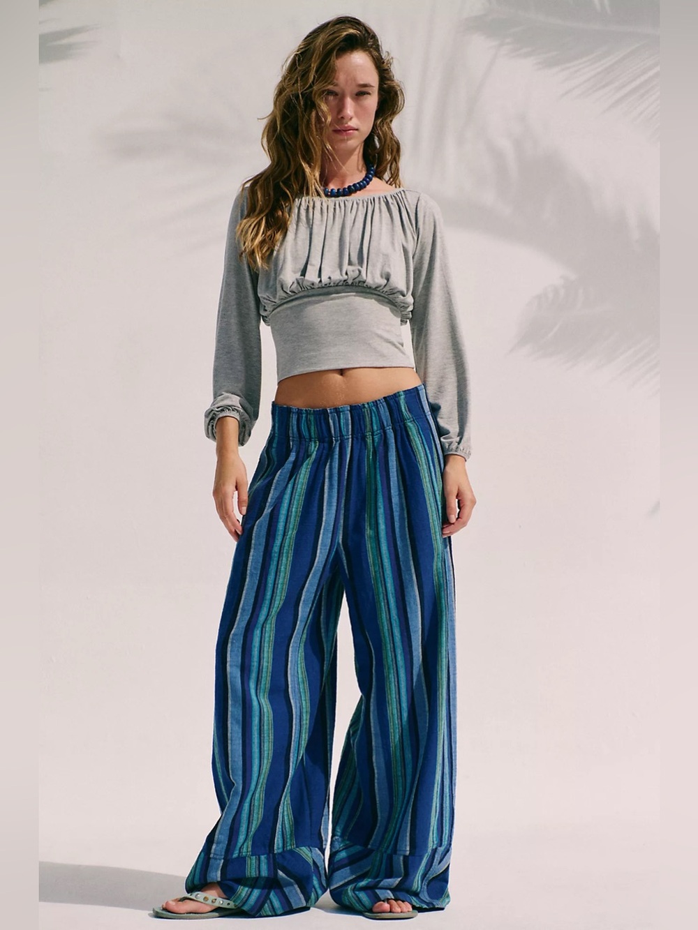 *NWT* Free People - Days End Linen Stripe Pant
